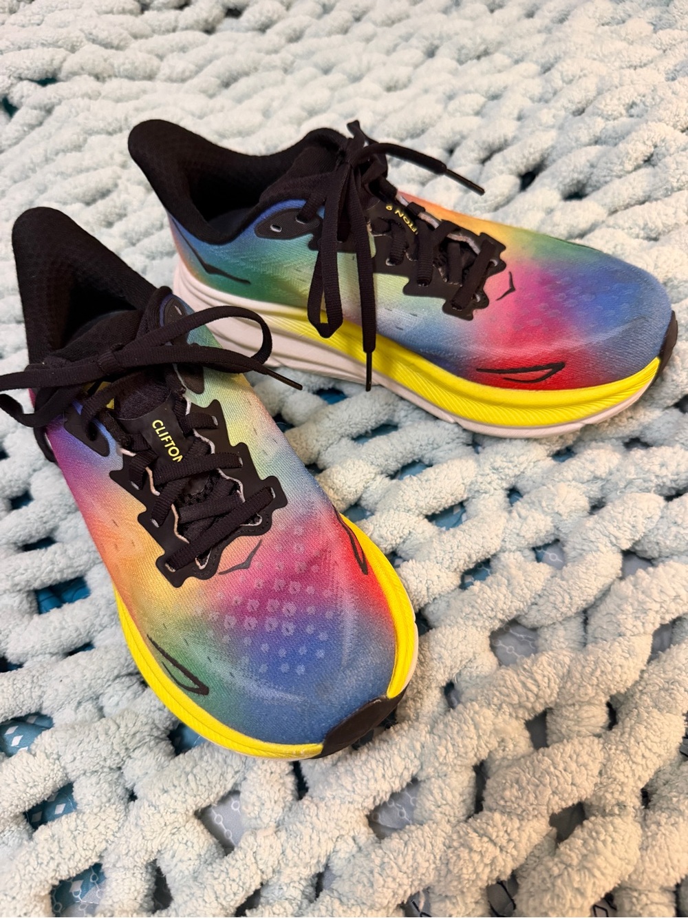 Hoka Clifton Rainbow Running Shoes Sz 6.5 - Picture 4 of 17